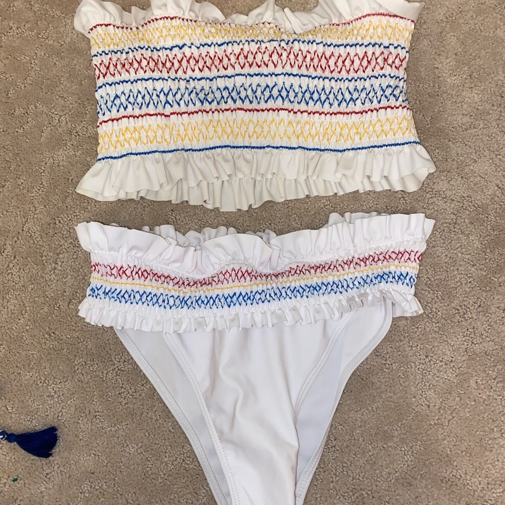 cute tube too bathing suit with matching bottoms